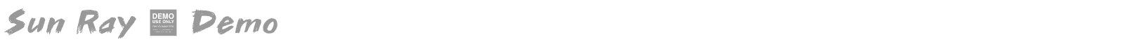 Sun Ray font preview